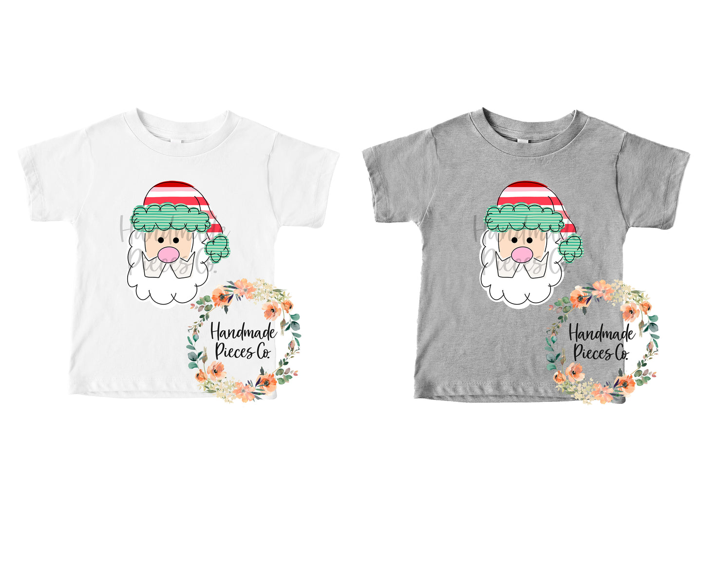 Santa, Striped Hat  - Sublimation or HTV Transfer