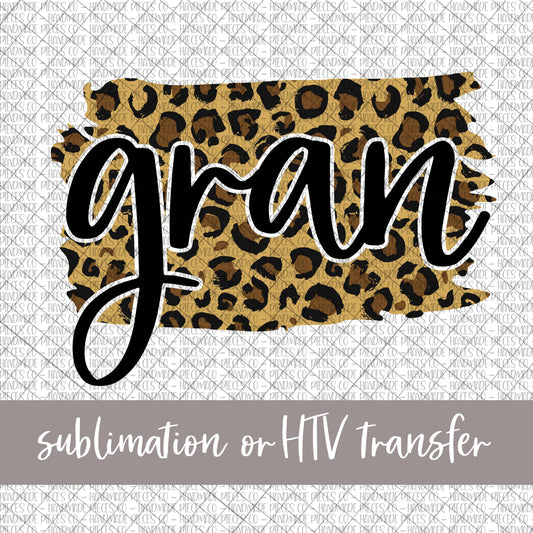 Gran Brushstroke, Leopard - Sublimation or HTV Transfer