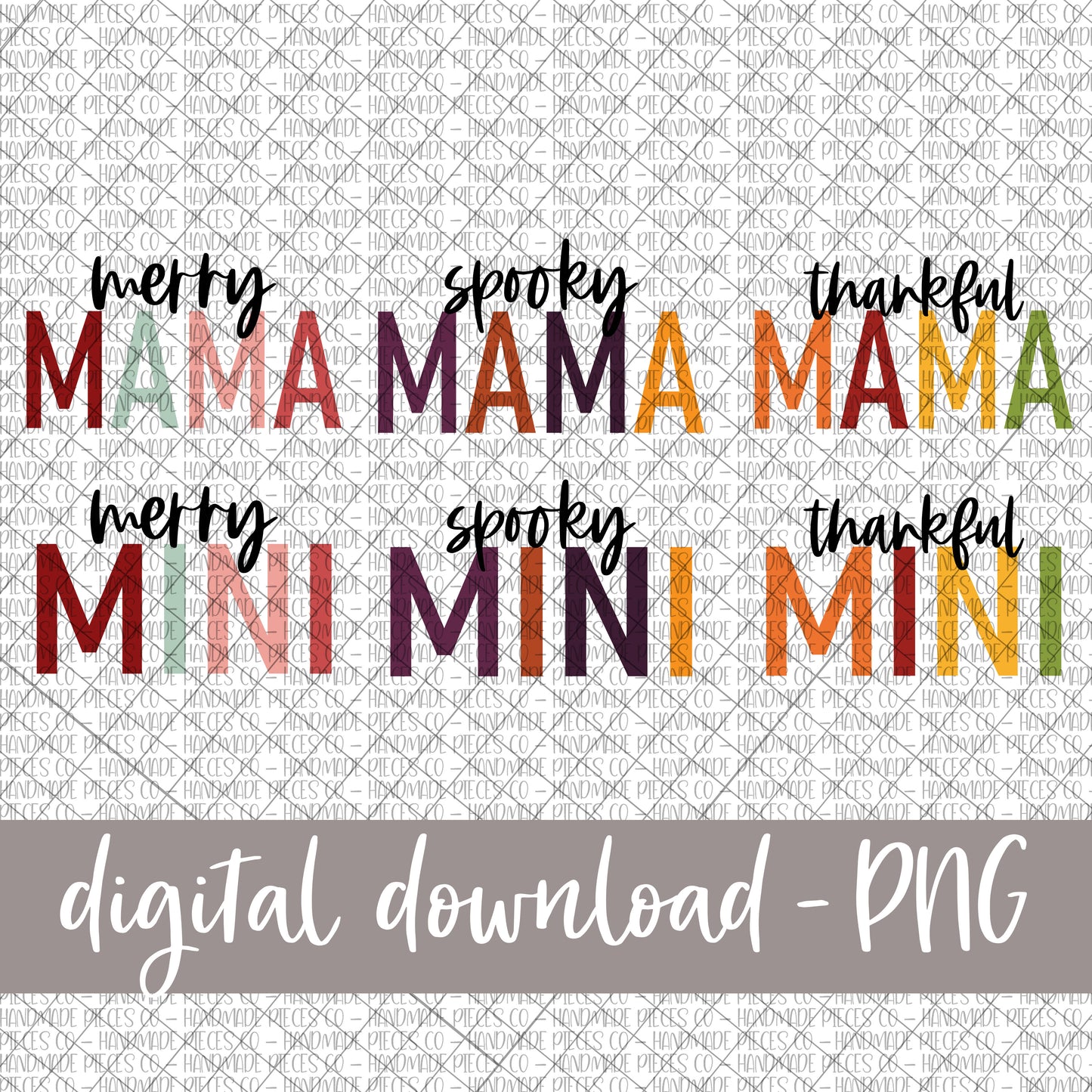 Three Holidays Mama and Mini, Bundle - Digital Download