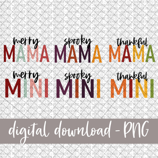 Three Holidays Mama and Mini, Bundle - Digital Download