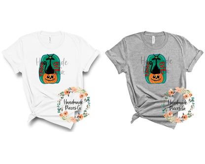 Cat and Pumpkin , Pur Evil, Green - Sublimation or HTV Transfer