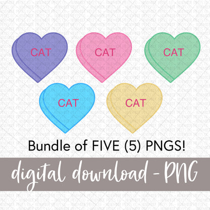 Cat Candy Heart, Bundle - Digital Download