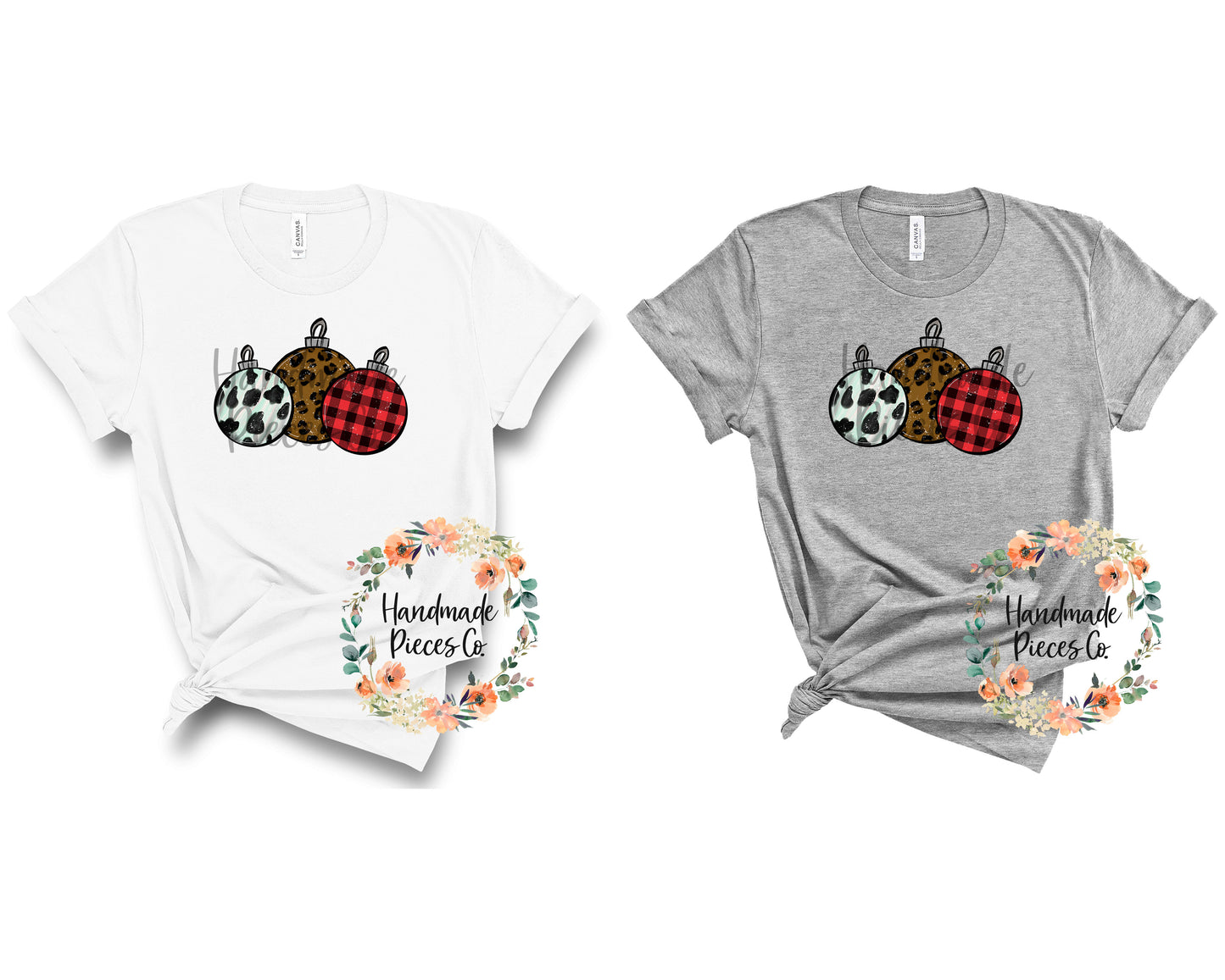 Christmas Ornament Trio, Version 2 - Sublimation or HTV Transfer