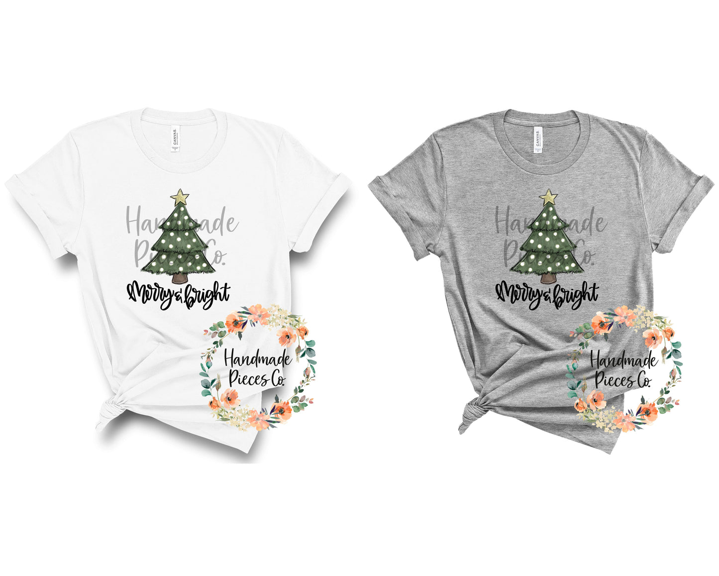 Christmas Tree, Merry and Bright -  Sublimation or HTV Transfer