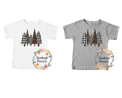 Christmas Trees, Leopard and Plaid -  Sublimation or HTV Transfer