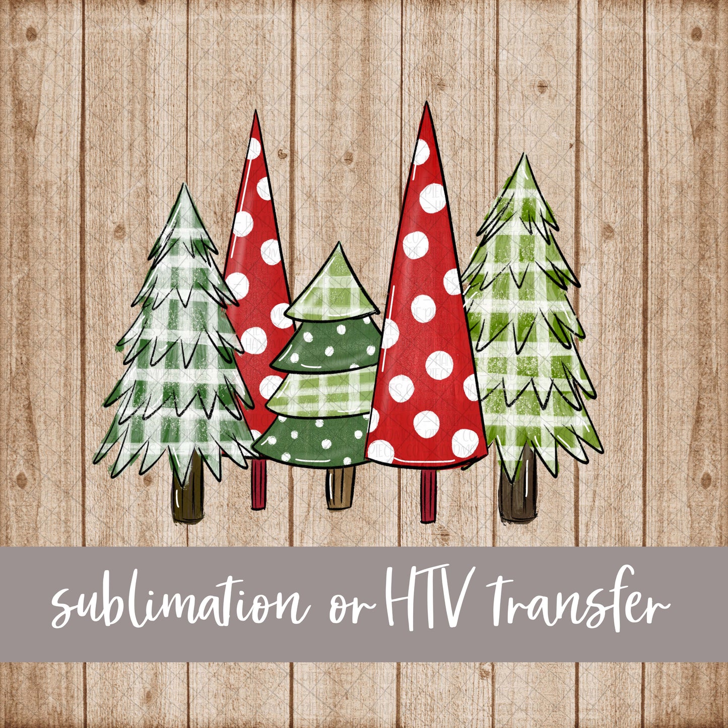 Christmas Trees, Classic -  Sublimation or HTV Transfer