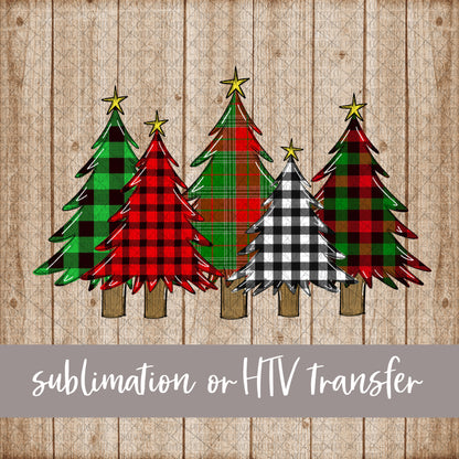 Christmas Trees, Classic - Sublimation or HTV Transfer