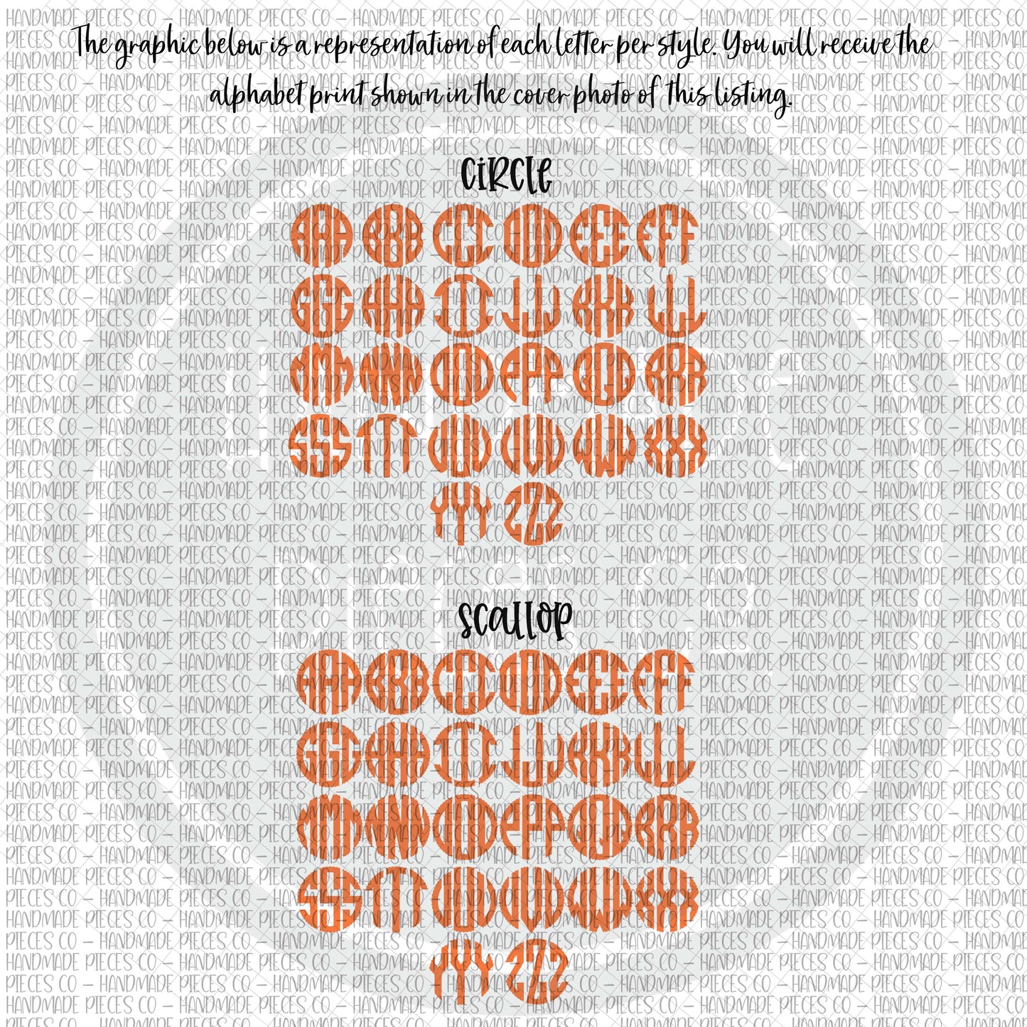 Pencil Monogram - Multiple Styles - Digital Download