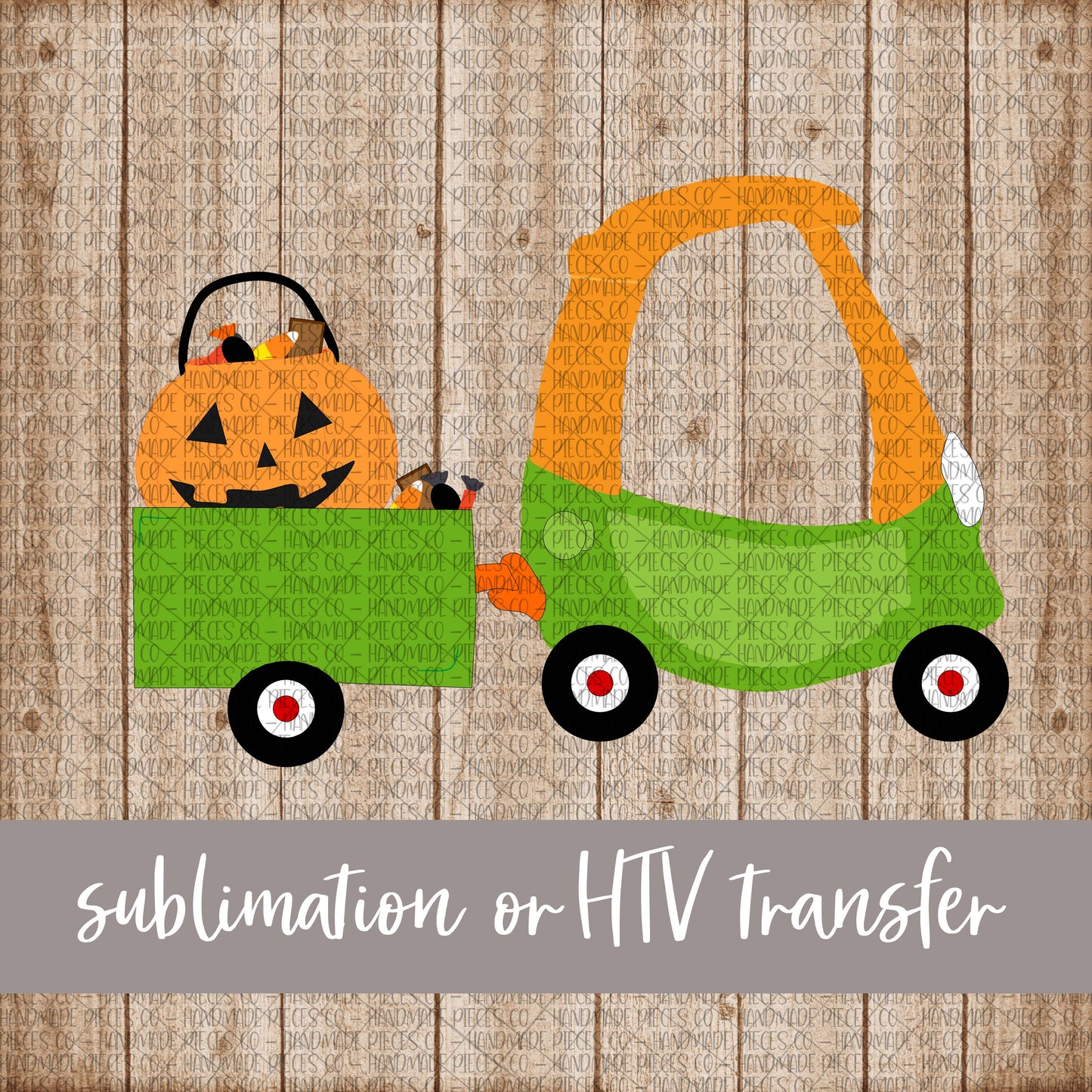 Halloween Coupe, Green - Sublimation or HTV Transfer