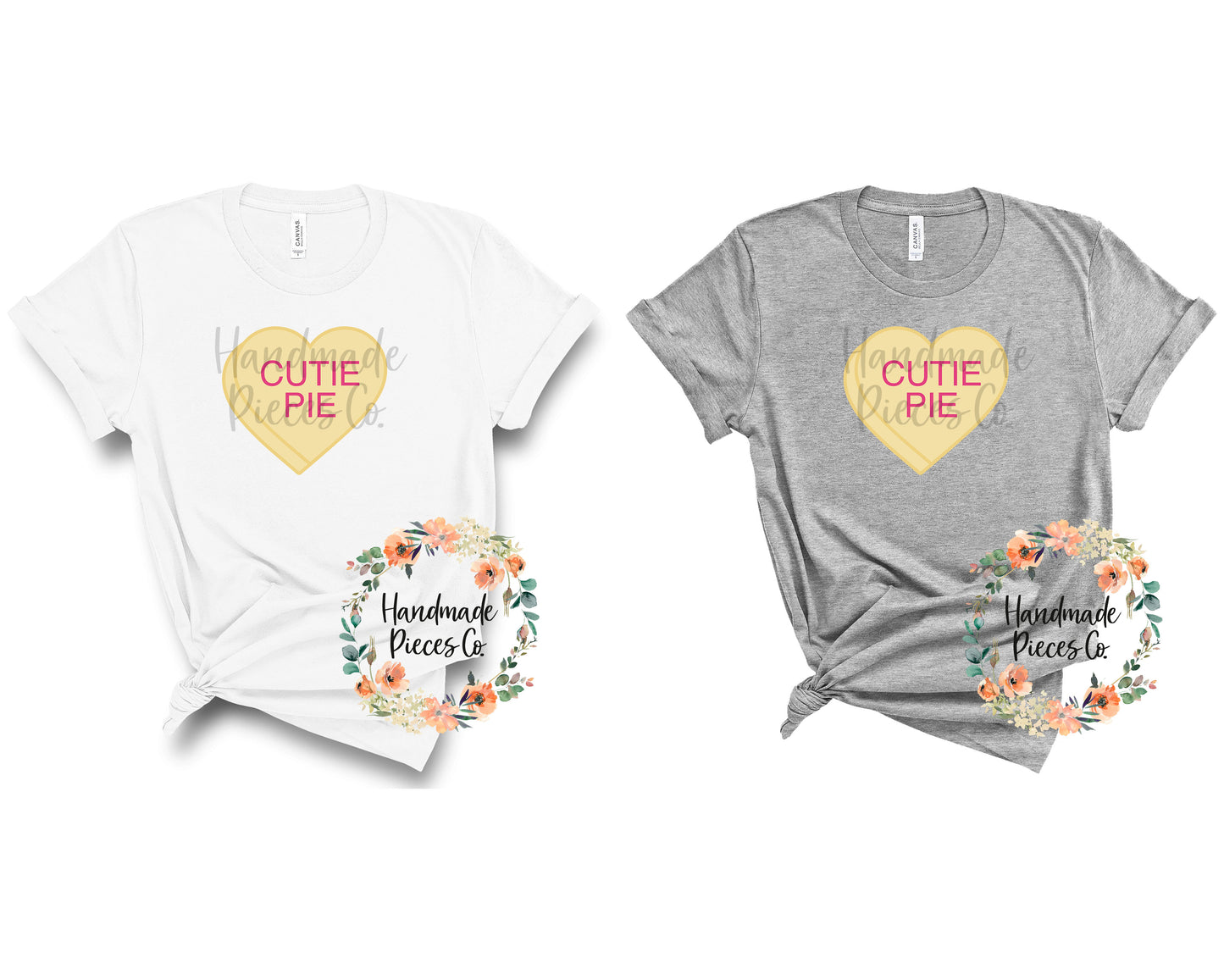 Cutie Pie Candy Heart, Yellow - Sublimation or HTV Transfer