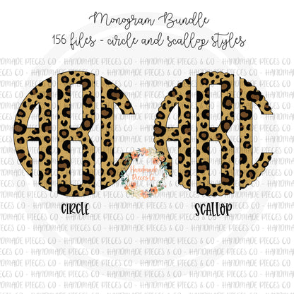 Leopard Pumpkin Monogram - Multiple Styles - Digital Download