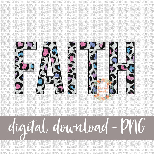 Faith, Leopard Spring Pastel - Digital Download