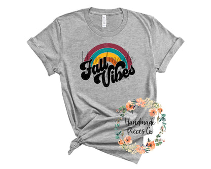 Fall Vibes, Rainbow - Sublimation or HTV Transfer