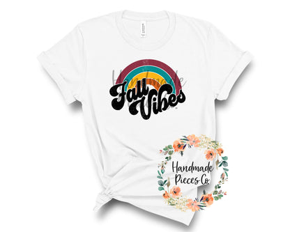 Fall Vibes, Rainbow - Sublimation or HTV Transfer