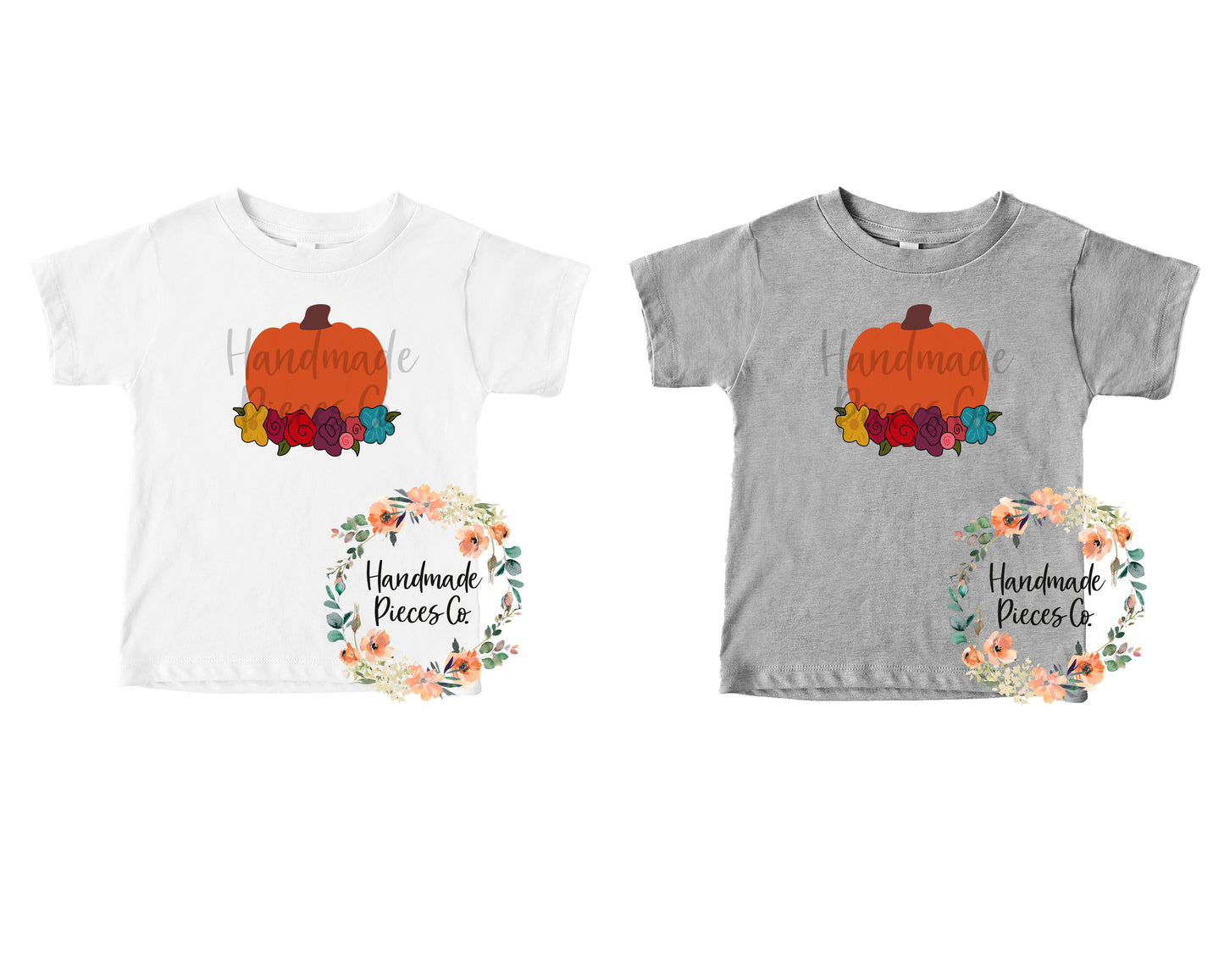 Pumpkin, Floral - Sublimation or HTV Transfer