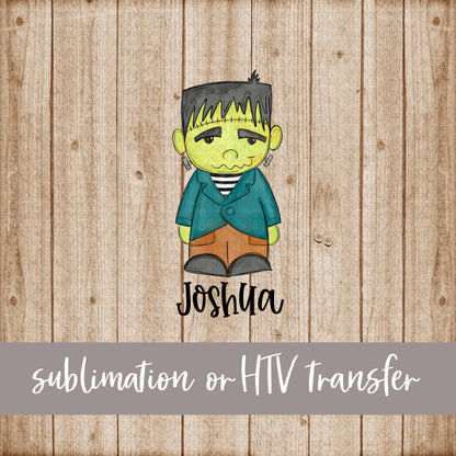 Frankenstein, Boy - Name Optional - Sublimation or HTV Transfer