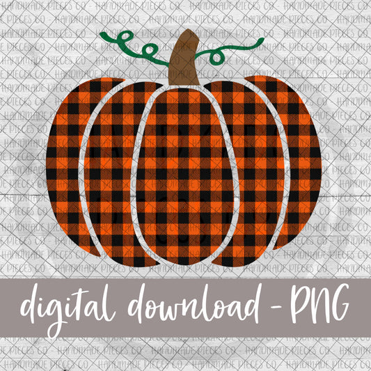 Gingham Pumpkin - Digital Download