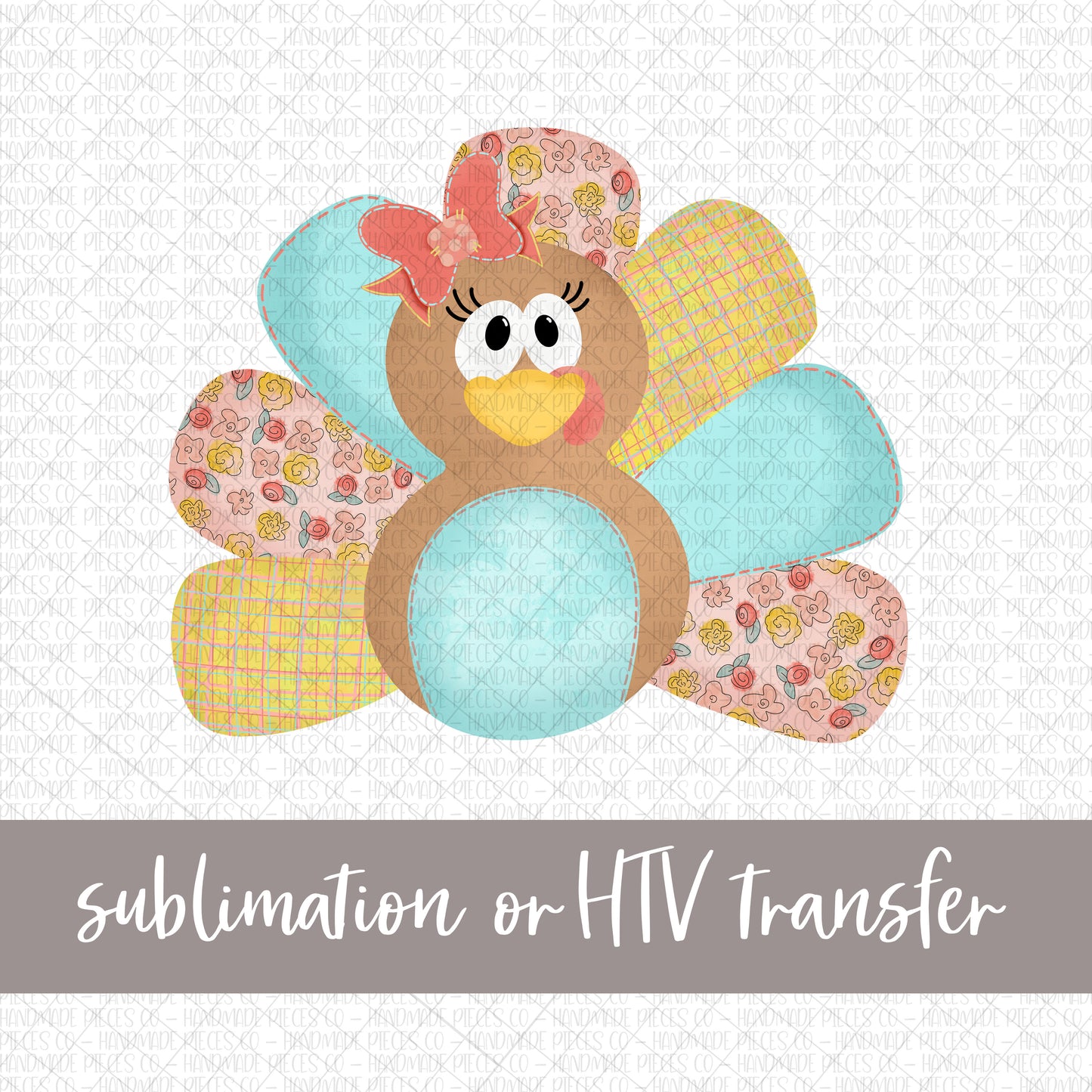 Turkey Transfer, Girl - Sublimation or HTV Transfer