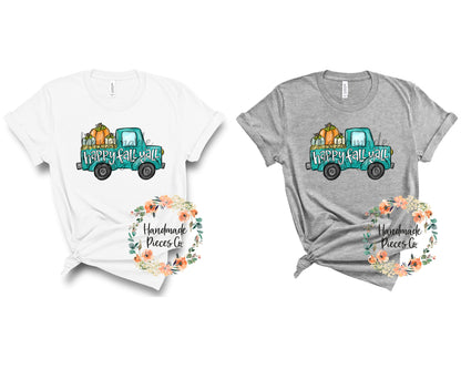 Pumpkin Truck, Happy Fall Y'all - Sublimation or HTV Transfer