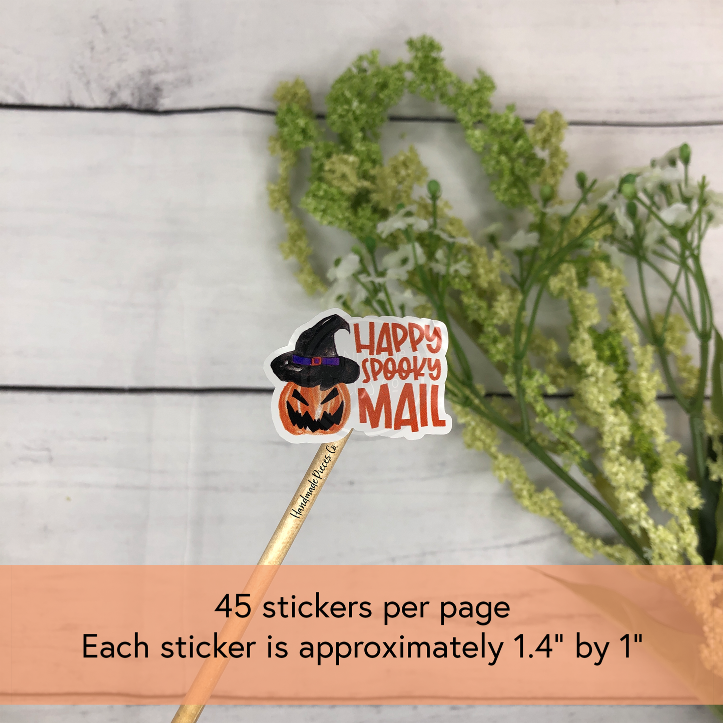 Happy Spooky Mail Packaging Sticker - Halloween Theme