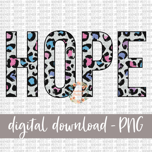 Hope, Leopard Spring Pastel - Digital Download