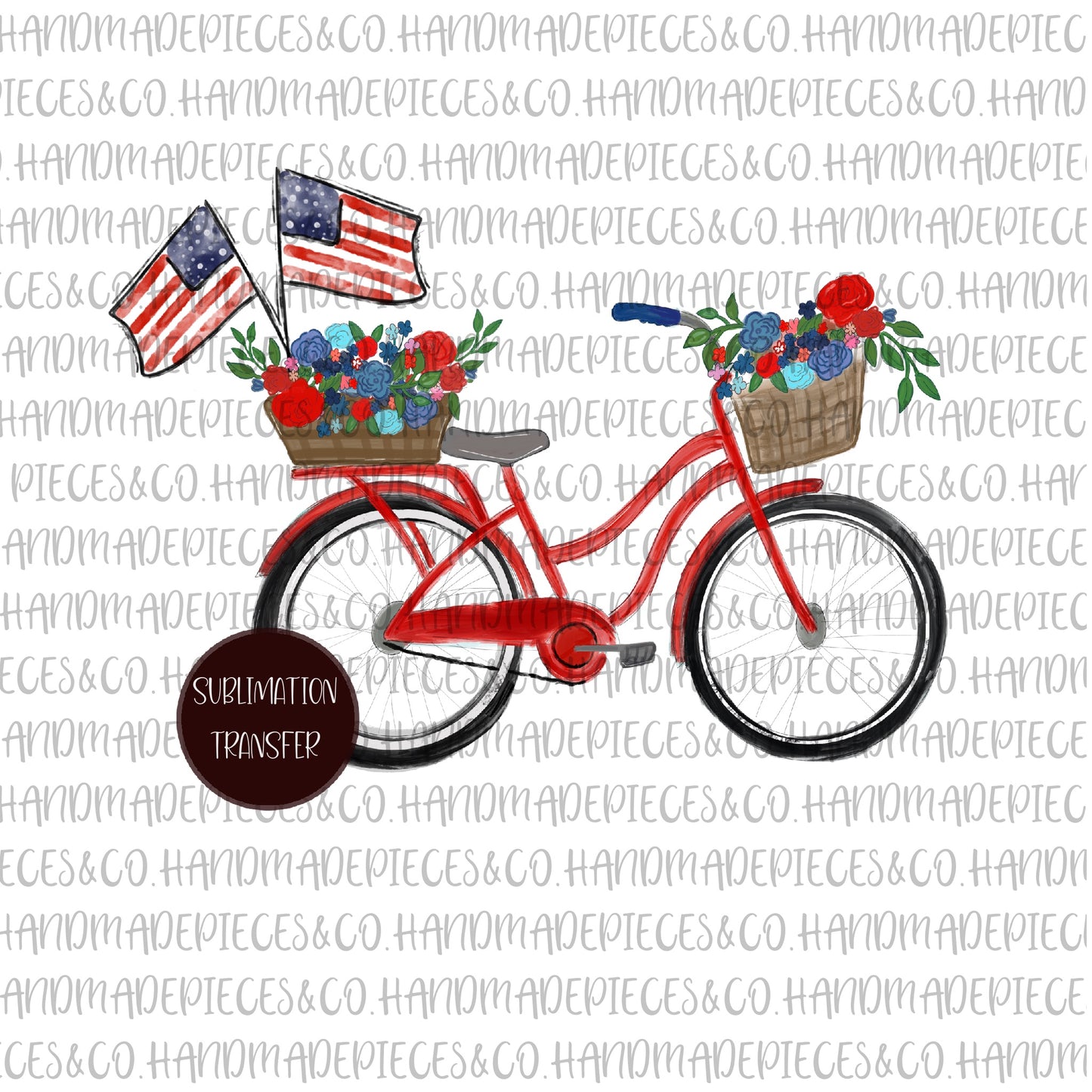 Patriotic Bike - Sublimation Transfer