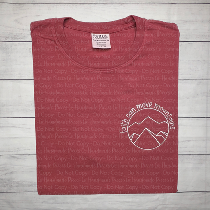 Faith Can Move Mountains Embroidered Garment - Adult