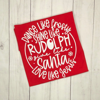 Shine Like Rudolph Tee - Adult and Youth - 2 Color Options, Ready to Ship