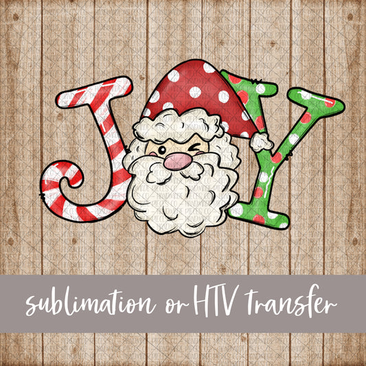 Joy, Santa - Sublimation or HTV Transfer