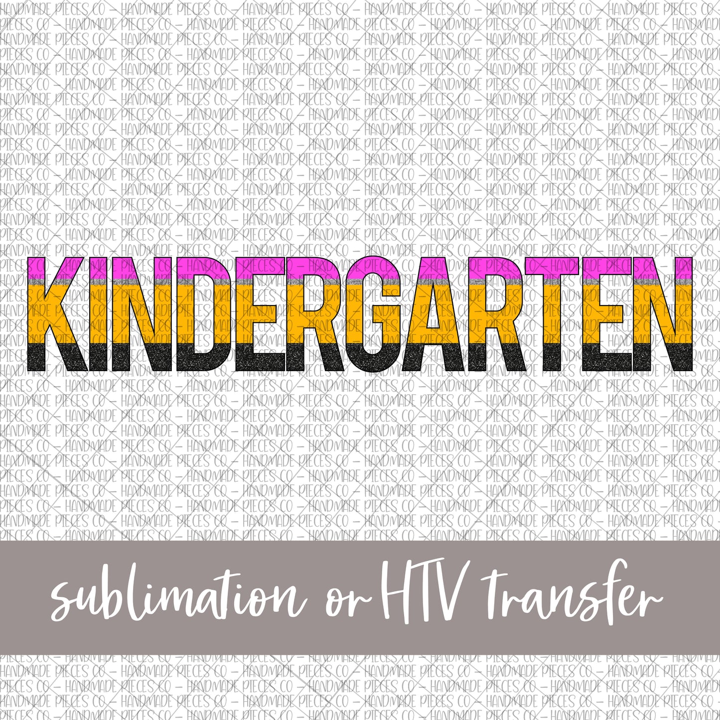 Kindergarten, Pencil Print - Sublimation or HTV Transfer