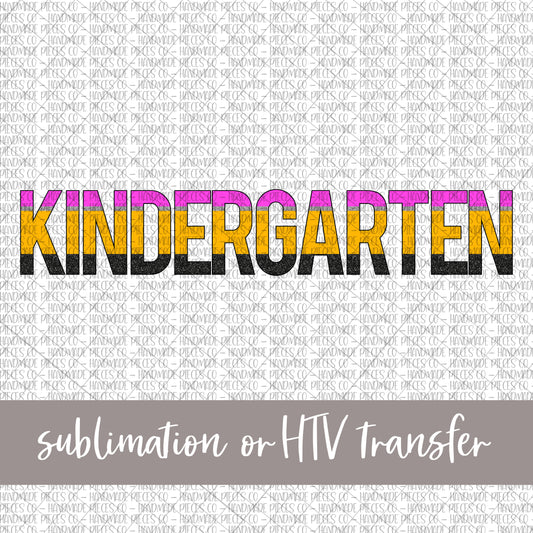 Kindergarten, Pencil Print - Sublimation or HTV Transfer