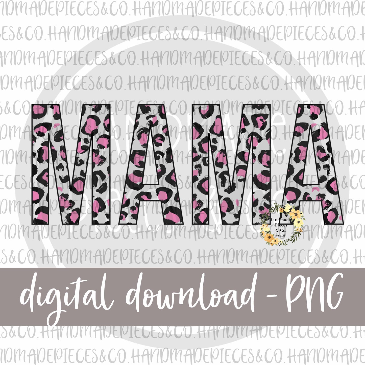 Mama, Leopard Dark Pink - Digital Download