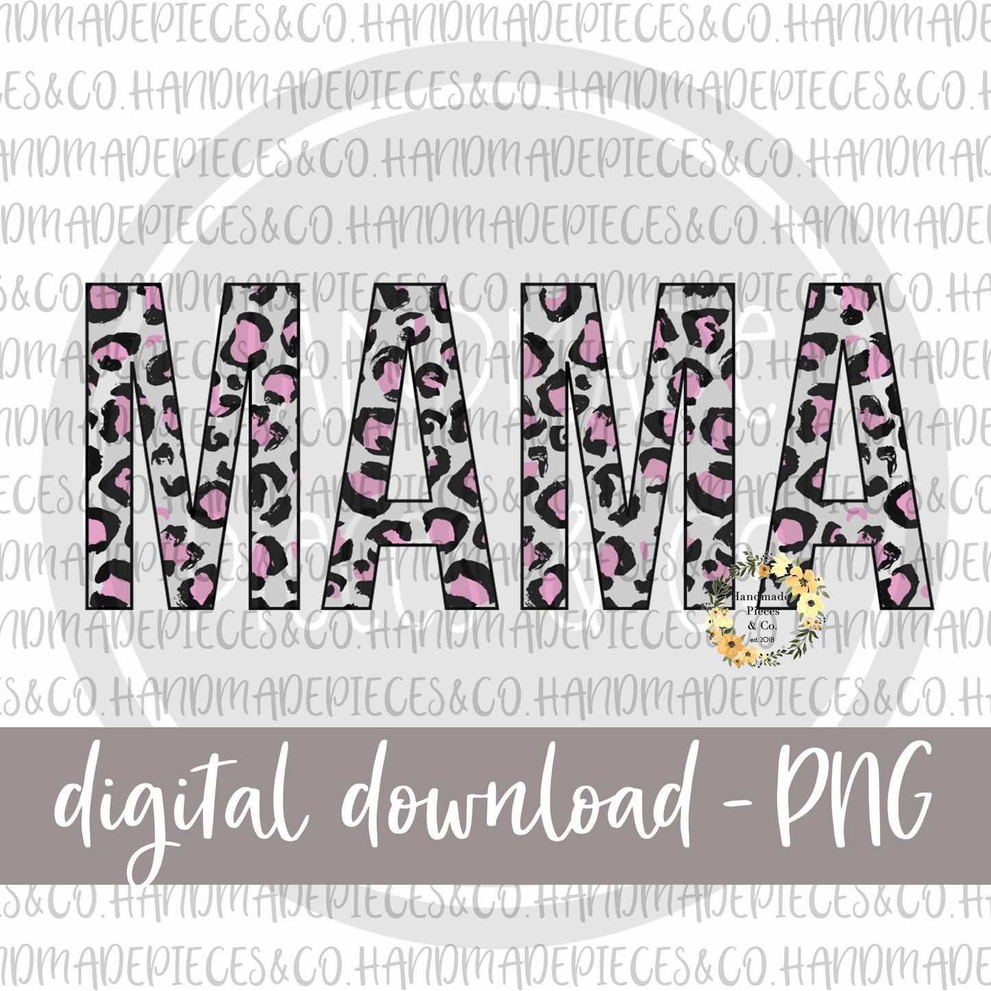 Mama, Leopard Light Pink - Digital Download