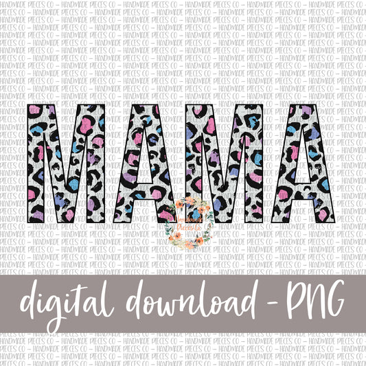 Mama, Leopard Spring Pastel - Digital Download