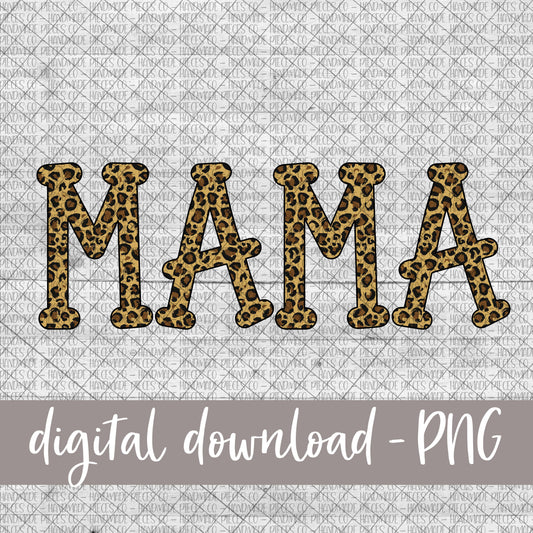 Mama, Leopard Doodle Letters - Digital Download