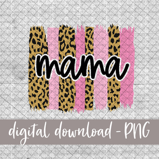 Mama Brushstroke, Cheetah and Pink - Digital Download