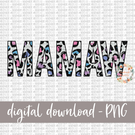 Mamaw, Leopard Spring Pastel - Digital Download