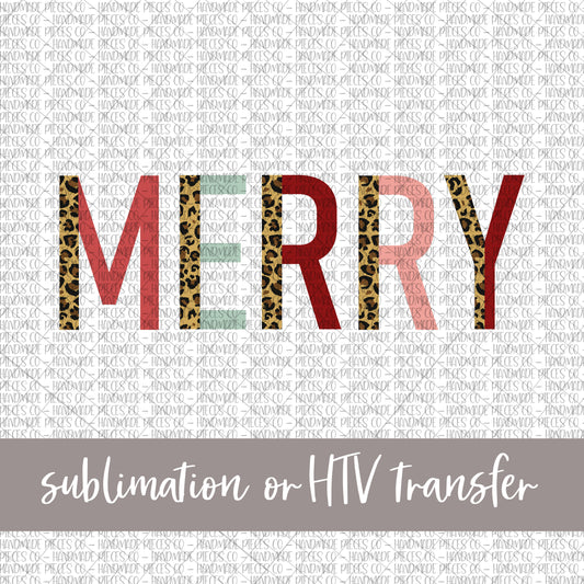 Merry, Leopard Split - Sublimation or HTV Transfer