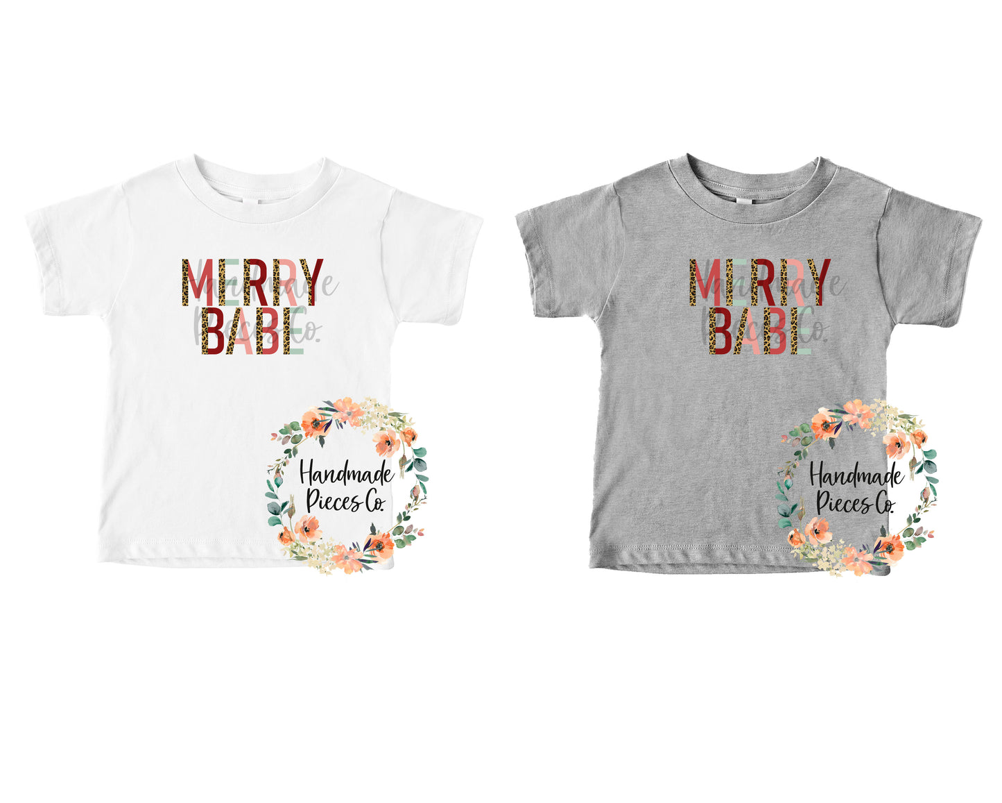 Merry Babe, Leopard Split - Sublimation or HTV Transfer