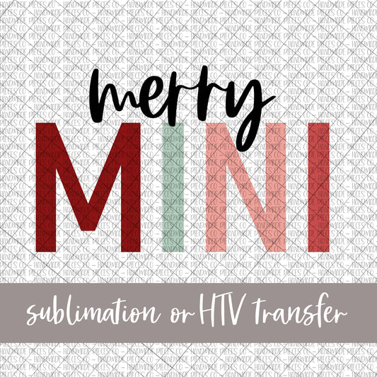 Merry Mini - Sublimation or HTV Transfer