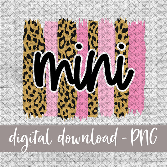 Mini Brushstroke, Cheetah and Pink - Digital Download