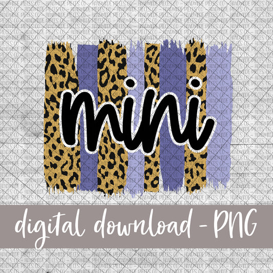 Mini Brushstroke, Cheetah and Purple - Digital Download