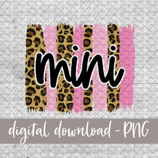 Mini Brushstroke, Leopard and Pink - Digital Download