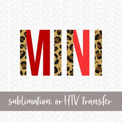 Mini, Leopard Split Pink Hues - Sublimation or HTV Transfer