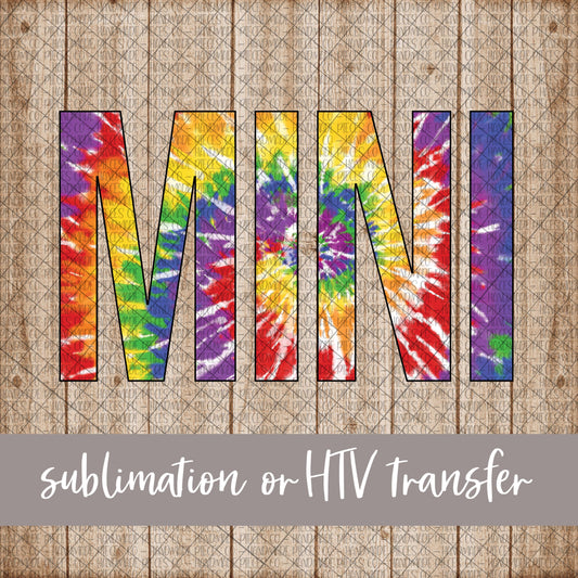 Mini, Tie Dye - Sublimation or HTV Transfer