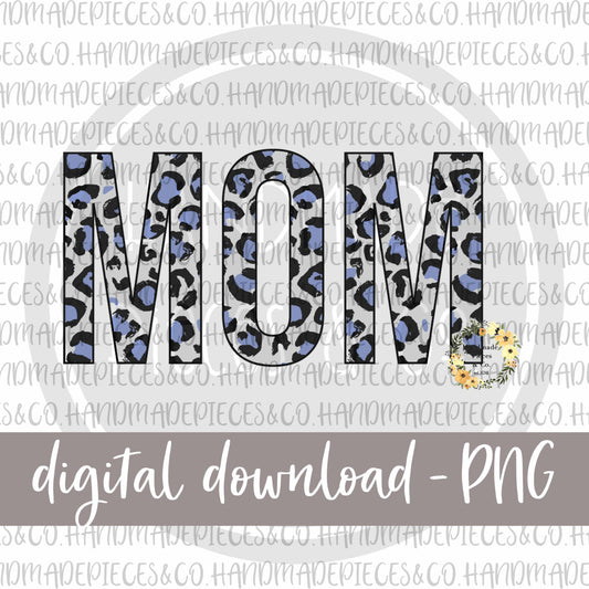 Mom, Leopard Dark Blue - Digital Download