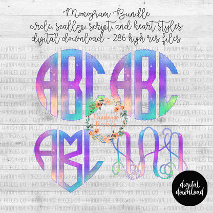 Galaxy Monogram, Version 1 - Multiple Styles - Digital Download