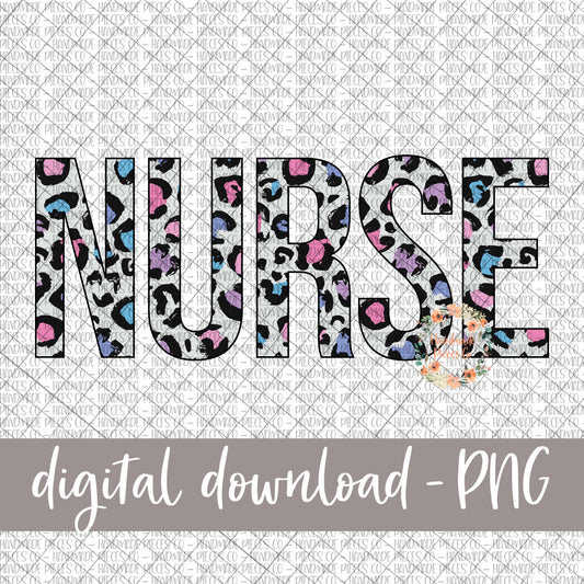 Nurse, Leopard Spring Pastel - Digital Download