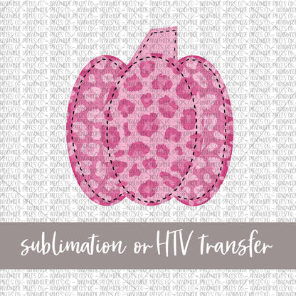 Pumpkin, PInk Leopard - Sublimation or HTV Transfer