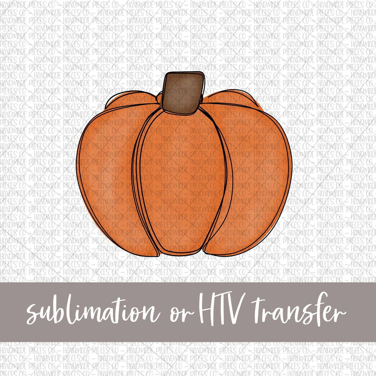 Pumpkin, Doodle - Sublimation or HTV Transfer